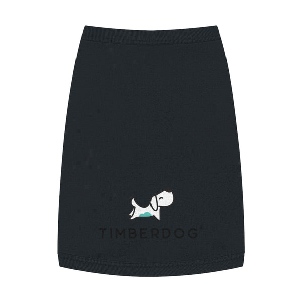 Timberdog Pet Tank Top - Black, White & Teal Logo