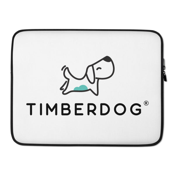Timberdog® White & Black Logo Laptop Sleeve - 15"
